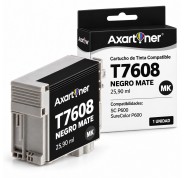 Compatible Epson T7608 Negro Mate Cartucho de Tinta Pigmentada C13T76084010 para Epson SureColor SC-P600