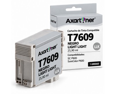 Compatible Epson T7609 Negro Light Light Cartucho de Tinta Pigmentada C13T76094010 para Epson SureColor SC-P600