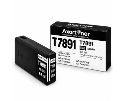 Compatible Epson T7891 Negro Cartucho de Tinta C13T789140 para Workforce Pro WF-5110DW, WF-5190DW, WF-5620DWF, WF-5690DWF