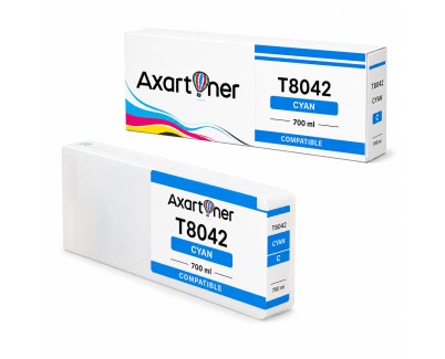 Compatible Epson T8042 / T8242 Cyan Cartucho de Tinta Pigmentada para SureColor SC-P6000, SC-P7000, SC-P8000, SC-P9000