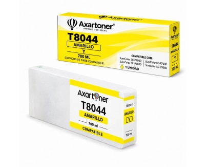 Compatible Epson T8044 / T8244 Amarillo Cartucho de Tinta Pigmentada para SureColor SC-P6000, SC-P7000, SC-P8000, SC-P9000