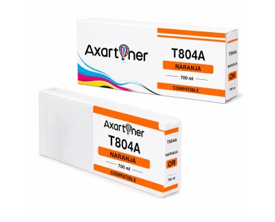 Compatible Epson T804A Naranja Cartucho de Tinta Pigmentada para SureColor SC-P7000, SC-P9000