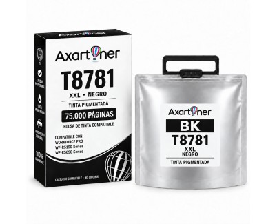 Compatible Epson T8781 / T8381 Negro Cartucho de Tinta Pigmentada C13T878140 / C13T838140 para WorkForce Pro WF-R5190, WF-R5690