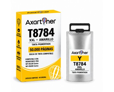 Compatible Epson T8784 / T8384 Amarillo Cartucho de Tinta Pigmentada C13T878440 / C13T838440 para WorkForce Pro WF-R5190, WF-R5690