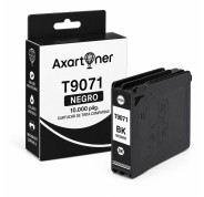 Compatible Epson T9071 Negro Cartucho de Tinta Pigmentada C13T907140 para WorkForce WF-6090, WF-6590