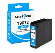 Compatible EPSON T9072 Cyan C13T907240 Cartucho de Tinta Pigmentada para WorkForce WF-6090, WF-6590