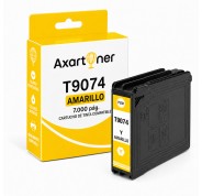 Compatible EPSON T9074 Amarillo C13T907440 Cartucho de Tinta Pigmentada para WorkForce WF-6090, WF-6590