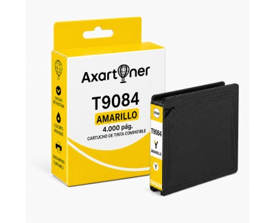 Compatible Epson T9084 Amarillo C13T908440 Cartucho de Tinta Pigmentada para Epson WF6090, WF6590