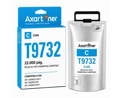 Compatible Epson T9732 Cyan Cartucho de Tinta Pigmentada C13T973200 para Epson WorkForce Pro WF-C869R C869RDTWFC C869RDTWF C869RD3TWFC