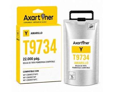 Compatible Epson T9734 Amarillo Cartucho de Tinta Pigmentada C13T973400 para Epson WorkForce Pro WF-C869R C869RDTWFC C869RDTWF C869RD3TWFC