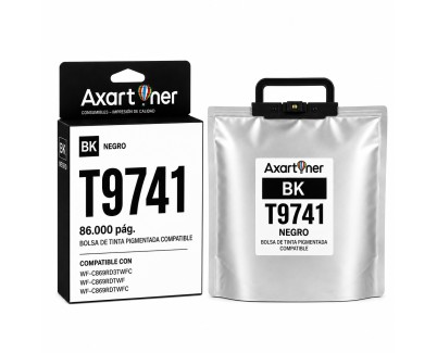 Compatible Epson T9741 Negro Cartucho de Tinta Pigmentada C13T974100 para Epson WorkForce Pro WF-C869
