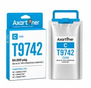 Compatible Epson T9742 Cyan Cartucho de Tinta Pigmentada C13T974200 para Epson WorkForce Pro WF-C869