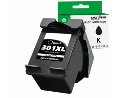 Compatible HP 301XL Negro Cartucho de Tinta CH561EE / CH563EE (muestra nivel de tinta)