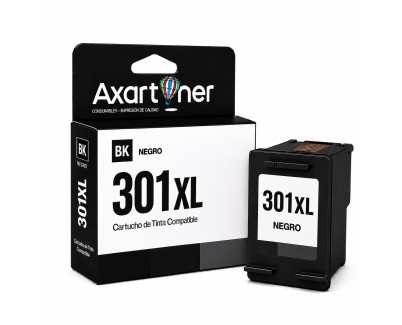 Compatible HP 301XL Negro Cartucho de Tinta CH561EE / CH563EE (muestra nivel de tinta)