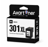 Compatible HP 301XL Negro Cartucho de Tinta CH561EE / CH563EE (muestra nivel de tinta)