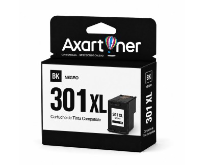Compatible HP 301XL Negro Cartucho de Tinta CH561EE / CH563EE (muestra nivel de tinta)