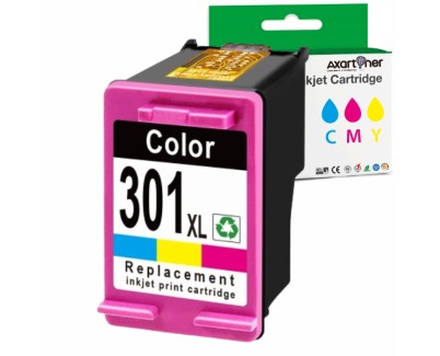 Compatible HP 301XL Tricolor Cartucho de Tinta CH562EE / CH564EE (muestra nivel de tinta)