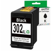 Compatible HP 302XL Negro Cartucho de Tinta F6U66AE / F6U68AE (muestra nivel de tinta)