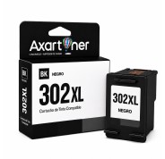 Compatible HP 302XL Negro Cartucho de Tinta F6U66AE / F6U68AE (muestra nivel de tinta)