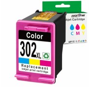 Compatible HP 302XL Tricolor Cartucho de Tinta F6U65AE / F6U67AE (muestra nivel de tinta)