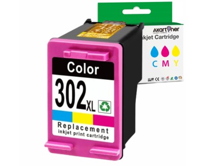 Compatible HP 302XL Tricolor Cartucho de Tinta F6U65AE / F6U67AE (muestra nivel de tinta)