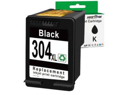 Compatible HP 304XL Negro Cartucho de Tinta N9K06AE / N9K08AE (muestra nivel de tinta)