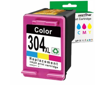 Compatible HP 304XL Tricolor Cartucho de Tinta N9K05AE / N9K07AE (muestra nivel de tinta)