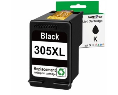 Compatible HP 305XL - chip actualizado - Negro Cartucho de Tinta - Muestra Nivel de Tinta - 3YM62AE