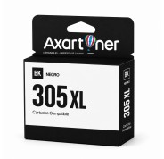 Compatible HP 305XL - chip actualizado - Negro Cartucho de Tinta - Muestra Nivel de Tinta - 3YM62AE