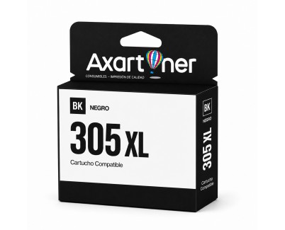 Compatible HP 305XL - chip actualizado - Negro Cartucho de Tinta - Muestra Nivel de Tinta - 3YM62AE