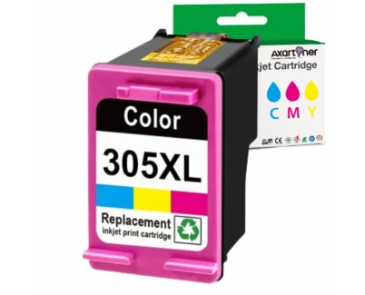 Compatible HP 305XL - chip actualizado - Tricolor Cartucho de Tinta - Muestra Nivel de Tinta - 3YM63AE