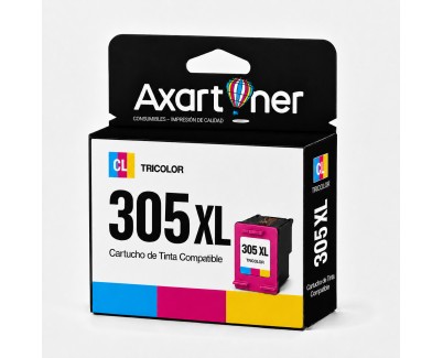 Compatible HP 305XL - chip actualizado - Tricolor Cartucho de Tinta - Muestra Nivel de Tinta - 3YM63AE