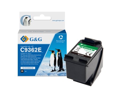 G&G HP 336 Negro Cartucho de Tinta Remanufacturado - Reemplaza C9362EE