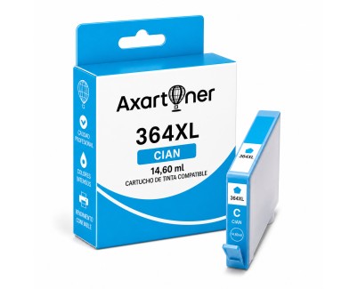 Compatible HP 364XL Cyan Cartucho de Tinta CB323EE / CB318EE