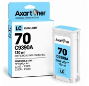 Compatible HP 70 / C9390A Cyan Light Cartucho de Tinta Pigmentada para DesignJet Z2100, Z3100, Z3200, Z5200, Z5400