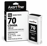 Compatible HP 70 / C9449A Negro Photo Cartucho de Tinta Pigmentada para DesignJet Z2100, Z3100, Z3200, Z5200, Z5400
