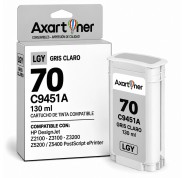 Compatible HP 70 / C9451A Gris Claro Cartucho de Tinta Pigmentada para DesignJet Z2100, Z3100, Z3200, Z5200, Z5400