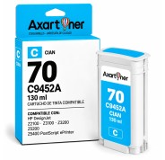 Compatible HP 70 / C9452A Cyan Cartucho de Tinta Pigmentada para DesignJet Z2100, Z3100, Z3200, Z5200, Z5400