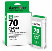 Compatible HP 70 / C9457A Verde Cartucho de Tinta Pigmentada para DesignJet Z3100, Z3200