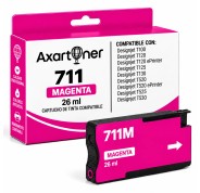 Compatible HP 711 Magenta Cartucho de Tinta CZ131A para Designjet T100, T120, T120 ePrinter, T125, T130, T520, T520 ePrinter, T525, T530