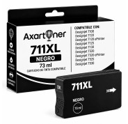 Compatible HP 711XL Negro Cartucho de Tinta CZ133A / CZ129A para Designjet T100, T120, T120 ePrinter, T125, T130, T520, T520 ePrinter, T525, T530