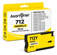 Compatible HP 712 Amarillo Cartucho de Tinta 3ED69A para HP DesignJet Studio 24 / 36 - DesignJet T210 / T230 / T250 / T630 / T650