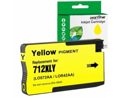 Compatible HP 712 Amarillo Cartucho de Tinta 3ED69A para HP DesignJet Studio 24 / 36 - DesignJet T210 / T230 / T250 / T630 / T650