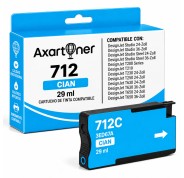 Compatible HP 712 Cyan Cartucho de Tinta 3ED67A para HP DesignJet Studio 24 / 36 - DesignJet T210 / T230 / T250 / T630 / T650