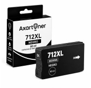 Compatible HP 712XL Negro Cartucho de Tinta 3ED71A para HP DesignJet Studio 24 / 36 - DesignJet T210 / T230 / T250 / T630 / T650
