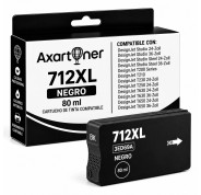 Compatible HP 712XL Negro Cartucho de Tinta 3ED71A para HP DesignJet Studio 24 / 36 - DesignJet T210 / T230 / T250 / T630 / T650