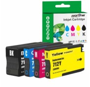 Compatible Pack x4 HP 712XL / 712 Cartuchos de Tinta para HP DesignJet Studio 24 / 36 - DesignJet T210 / T230 / T250 / T630 / T650