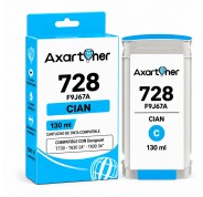 Compatible HP 728 Cyan Cartucho de Tinta F9J67A / F9J63A para HP DesignJet T730, T830