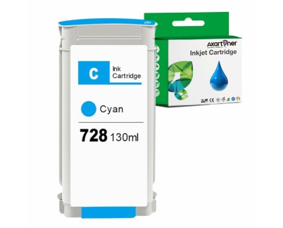 Compatible HP 728 Cyan Cartucho de Tinta F9J67A / F9J63A para HP DesignJet T730, T830