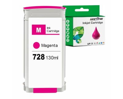 Compatible HP 728 Magenta Cartucho de Tinta F9J66A / F9J62A para HP DesignJet T730, T830